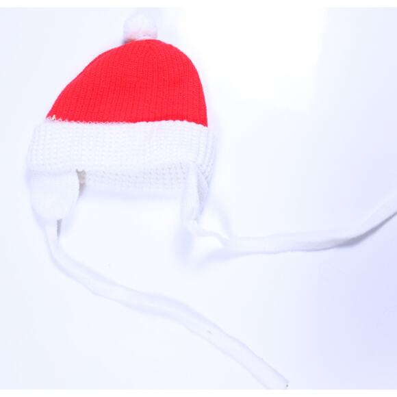 Vintage Disney Baby Toddler beanie knit Mickey red pom pom cap 70s 80s 90s - Picture 3 of 4